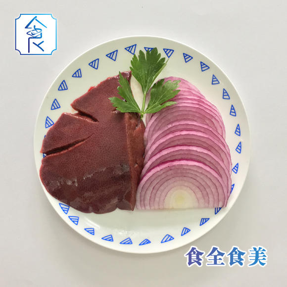 颜色爆炒味道猪肝好洋葱猪腰有两种营养的图片