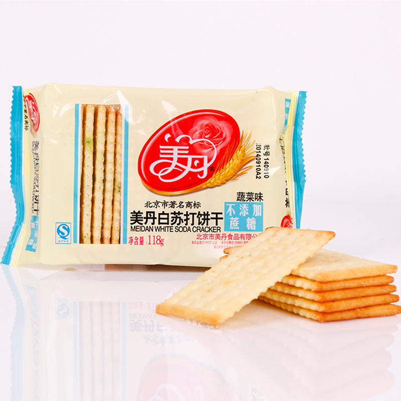 美丹白苏打无糖饼干118g