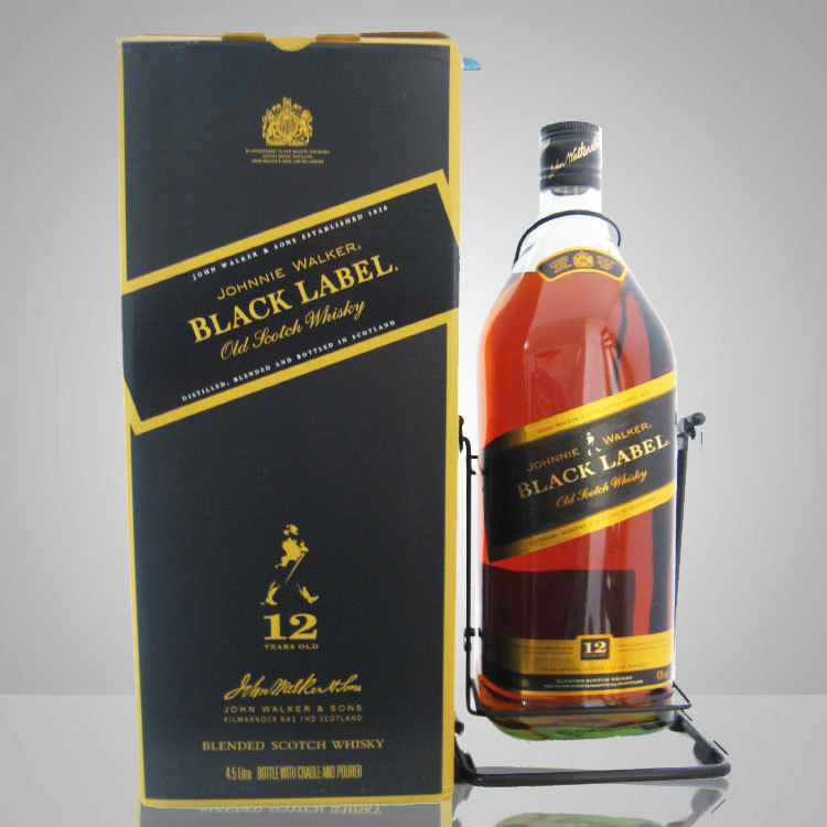 【原瓶进口洋酒】尊尼获加黑牌威士忌黑方4.5l 正品特价 新品