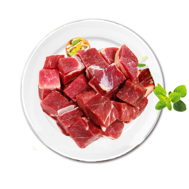 鲜客 苏牛冷鲜牛肉切块 400g 现切牛肉 原味