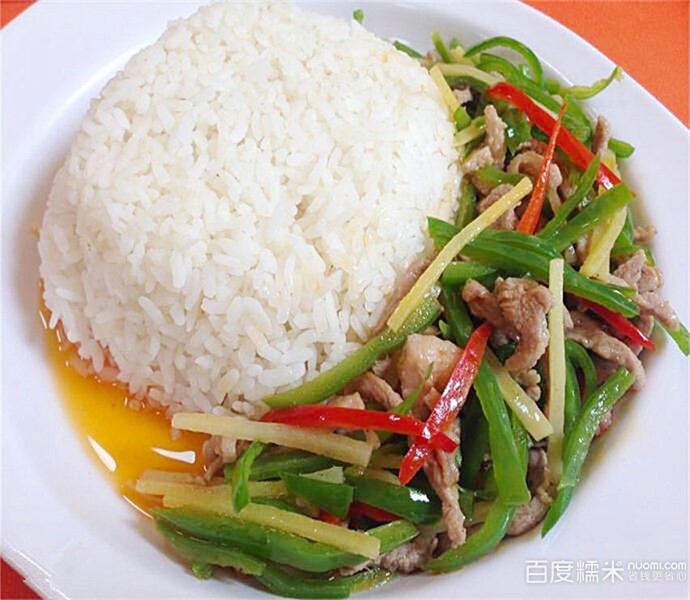 青椒肉丝盖浇饭