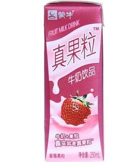 蒙牛 真果粒草莓味牛奶250ml