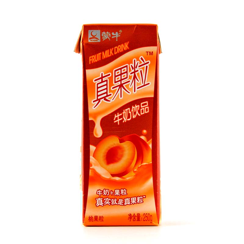 250ml蒙牛真果粒牛奶饮品*黄桃果粒