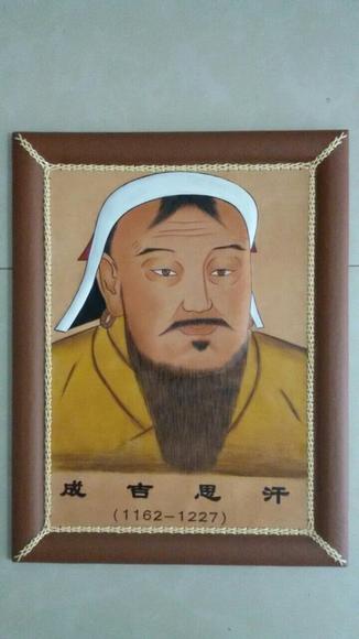 成吉思汗(皮画-挂画)