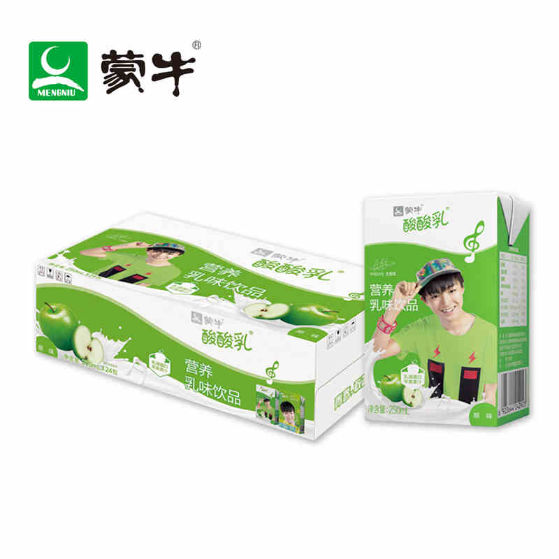蒙牛酸酸乳(苹果味)(原味)250ml*24盒a10