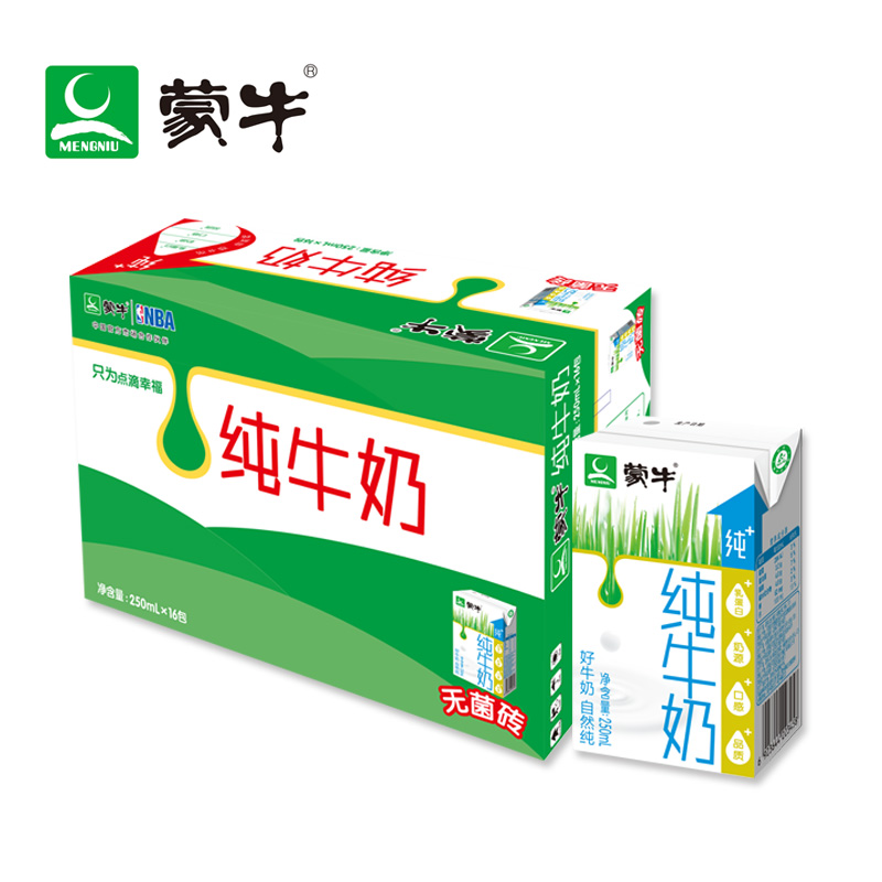 蒙牛纯牛奶250ml*16盒