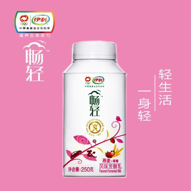 伊利畅轻发酵乳燕麦 草莓250g