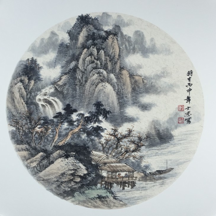 小斗方 精品山水画(作者 刘世忠)