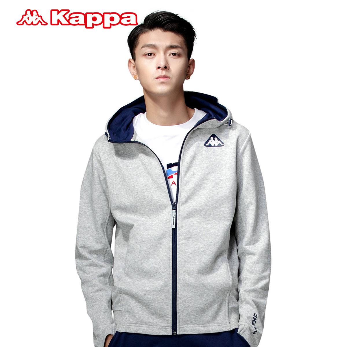 9kappa男卫衣运动服 男装开衫外套春秋修身帽衫f|k0552mk20