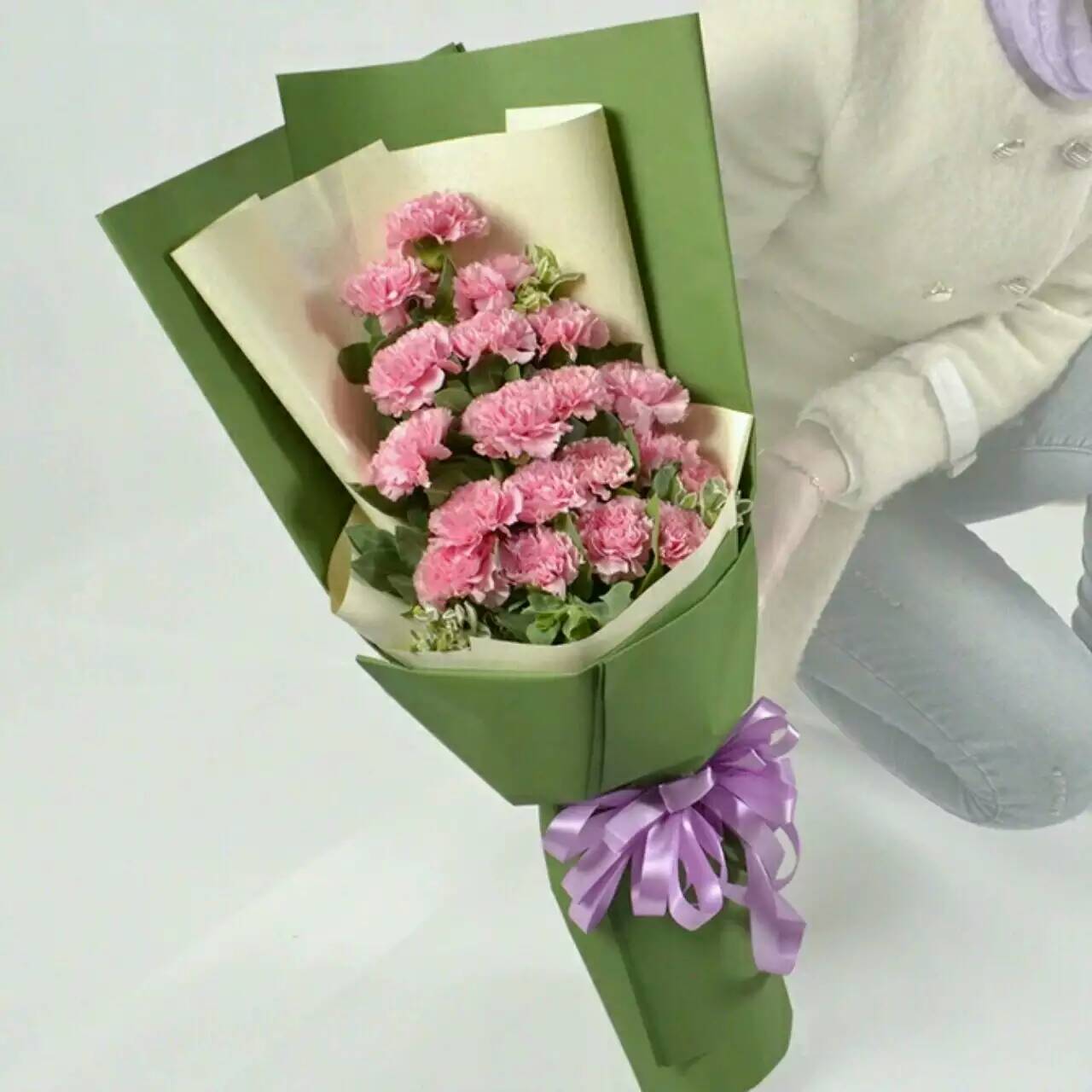 母亲节推荐 12朵粉红色康乃馨 精美包装