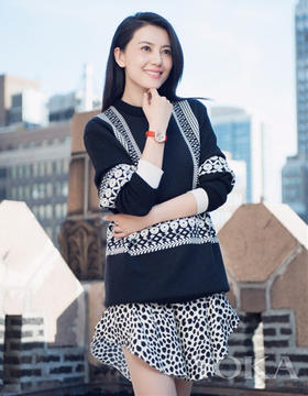 9072 高圆圆同款毛衣 复古民族风套头宽松加厚针织衫