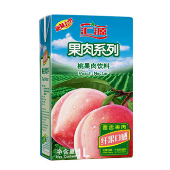 汇源 桃果肉饮料1升*12盒