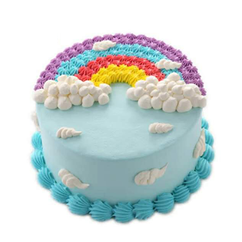彩虹生日蛋糕单层双层三层生日蛋糕