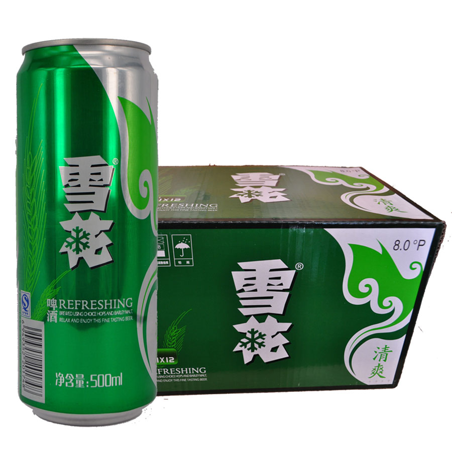 雪花清爽啤酒8度500ml*24