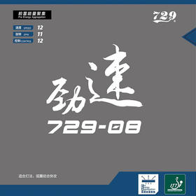 729新729-08劲速乒乓球胶皮内能免灌高粘弧圈结合快攻乒乓套胶