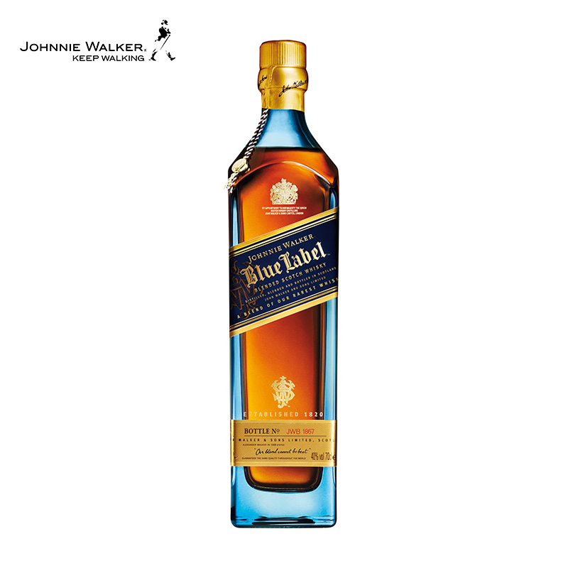 【johnniewalker】尊尼获加蓝牌蓝方750ml 调配型威士忌进口洋酒