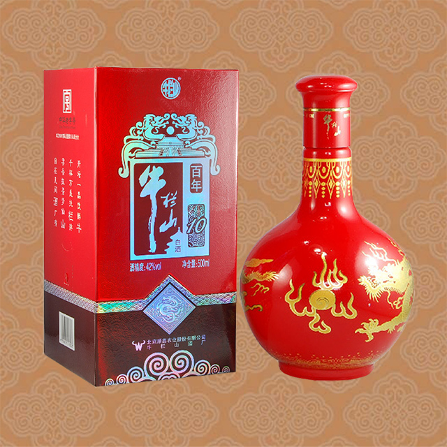 42牛栏山百年红10年500ml