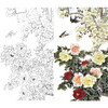 竖幅工笔花鸟白描底稿-山茶花-A128 商品缩略图0