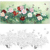 横幅工笔花鸟白描底稿-牡丹蝴蝶-李晓明-A179 商品缩略图0
