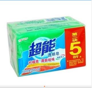 超能洗衣皂柠檬草惊爆装226g*2 肥皂 两块组合装 b010355