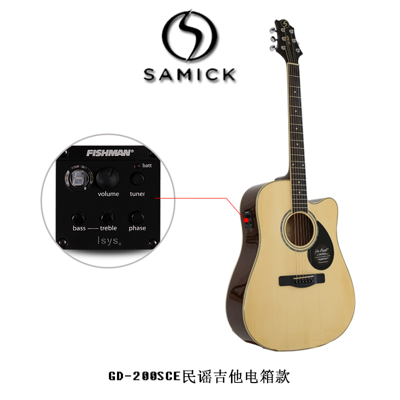 单板民谣吉他 韩国三益samickgd101s ce gd109s 果木浪子包邮