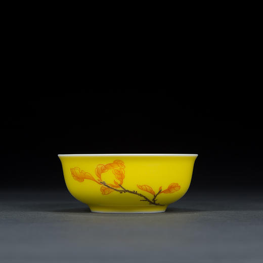 明黄粉彩知秋蹲式杯6头茶具 商品图3