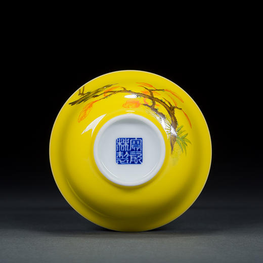 明黄粉彩知秋蹲式杯6头茶具 商品图4