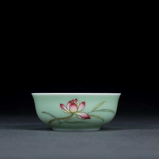 宝瓷林 豆青粉彩夏荷蹲式杯6头茶具 商品图3