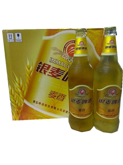 银麦(黄)麦香啤酒瓶装冰镇