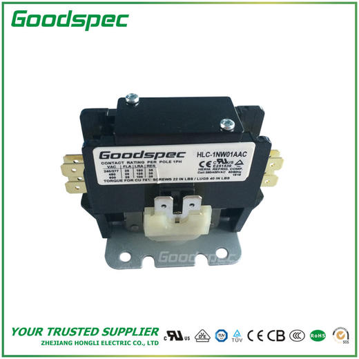 HLC-1NW01AAC(1P/25A/380-400VAC)空调接触器 商品图1