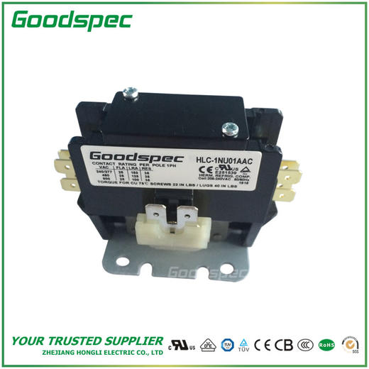 HLC-1NU01AAC(1P/25A/208-240VAC)空调接触器 商品图1
