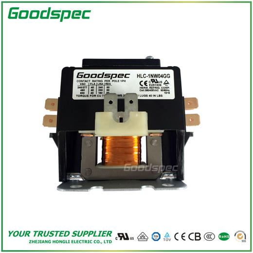 HLC-1NW04GG(1P/40A/380-400VAC)空调接触器 商品图1