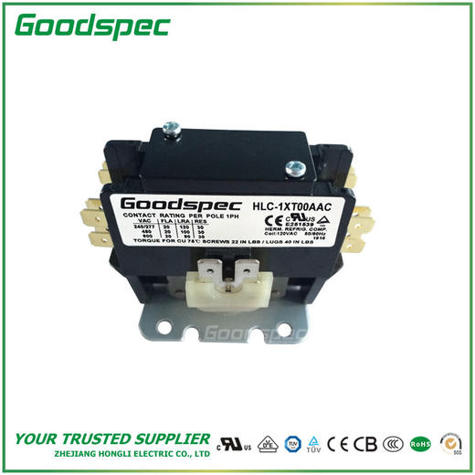 HLC-1XT00AAC(1.5P/20A/120VAC)空调接触器 商品图1