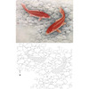 工笔花鸟白描底稿-路雨年-鲤鱼-斗方小品册页-A251 商品缩略图0