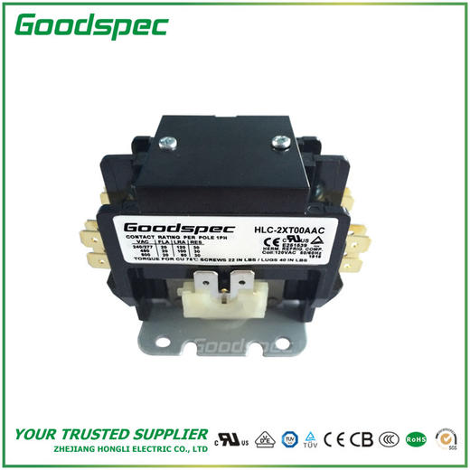 HLC-2XT00AAC(2P/20A/120VAC)空调接触器 商品图3