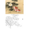 工笔花鸟白描底稿-路雨年-荷花鲤鱼-斗方小品册页-A247 商品缩略图0