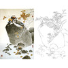 竖幅工笔花鸟白描底稿-鸳鸯-A312 商品缩略图0