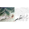 工笔花鸟白描底稿-锦鸡龟背竹-斗方小品册页-A267 商品缩略图0