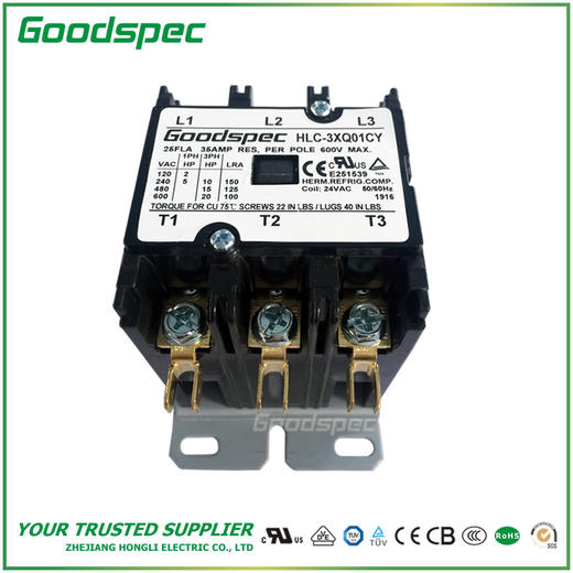 HLC-3XQ01CY(3P/25A/24VAC)空调接触器 商品图5