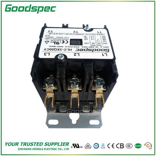 HLC-3XQ00CY(3P/20A/24VAC)空调接触器 商品图3