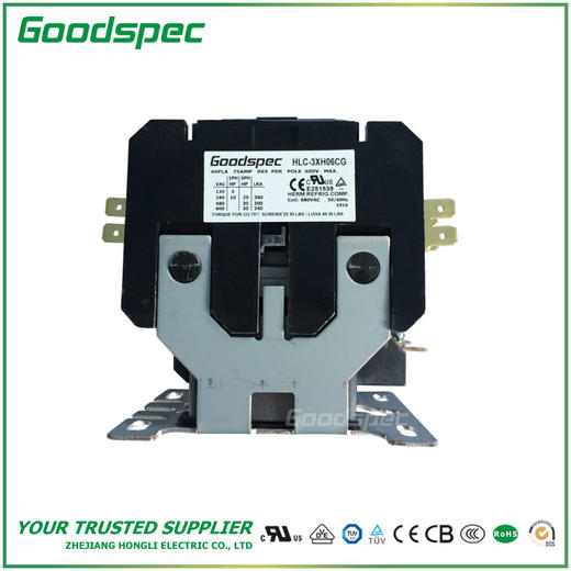 HLC-3XH06CG(3P/60A/480VAC)空调接触器 商品图1