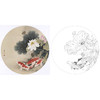 工笔花鸟白描底稿-路雨年-荷花鲤鱼小品-A410 商品缩略图0
