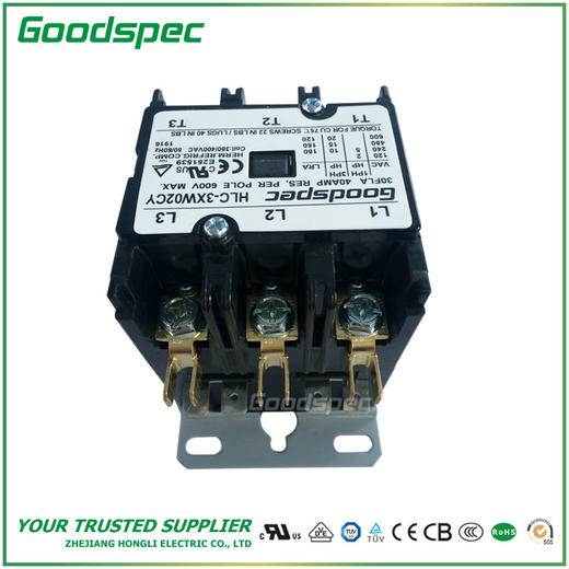 HLC-3XW02CY(3P/30A/380-400VAC)空调接触器 商品图5