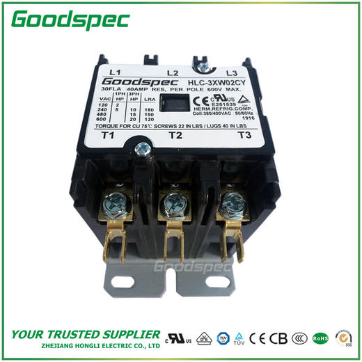 HLC-3XW02CY(3P/30A/380-400VAC)空调接触器 商品图4