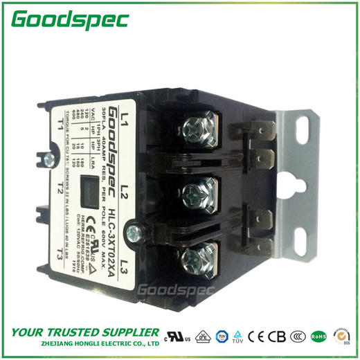 HLC-3XT02XA(3P/30A/120VAC)空调接触器 商品图4
