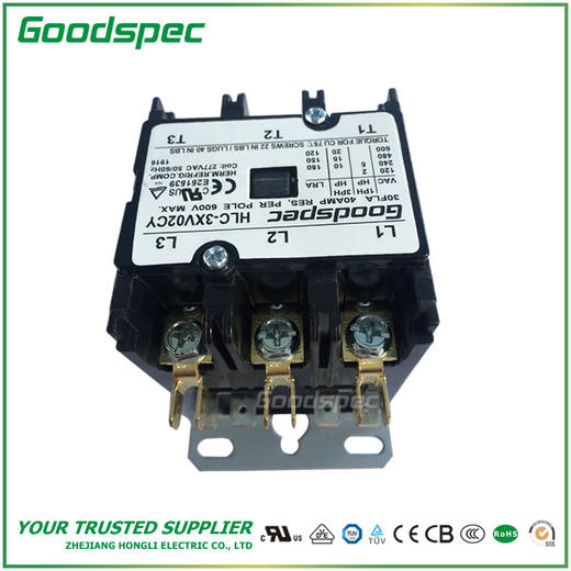 HLC-3XV02CY(3P/30A/277VAC)空调接触器 商品图5