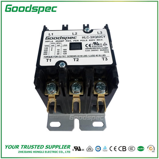 HLC-3XQ02CY(3P/30A/24VAC)空调接触器 商品图2