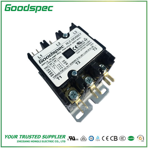 HLC-3XV00CY(3P/20A/277VAC)空调接触器 商品图0