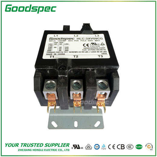 HLC-3XV09CG(3P/90A/277VAC)空调接触器 商品图2