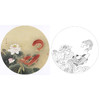 工笔花鸟白描底稿-路雨年-荷花鲤鱼小品-A424 商品缩略图0